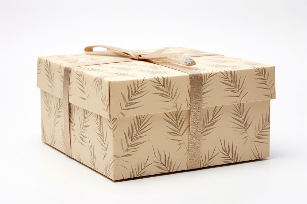 Paper box pattern white background container. 