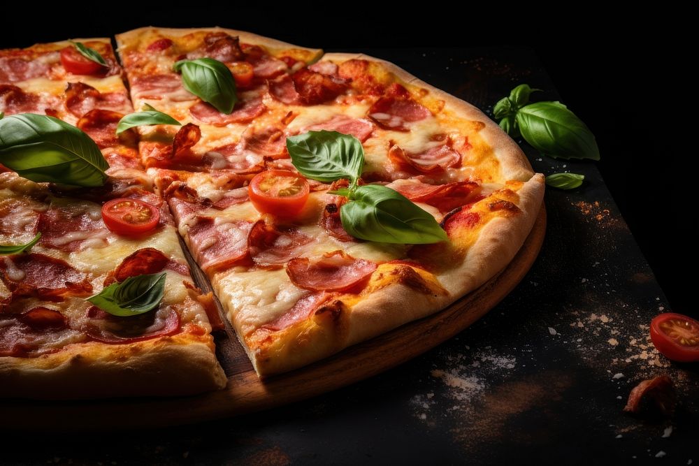 Pizza food italian food mozzarella. 