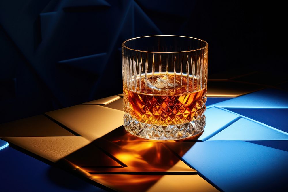 Glass cocktail whiskey whisky. AI generated Image by rawpixel.
