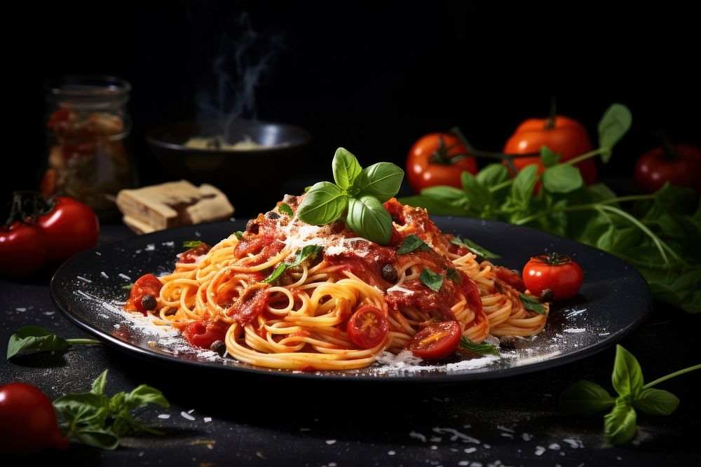 Spaghetti tomato pasta sauce. AI generated Image by rawpixel.