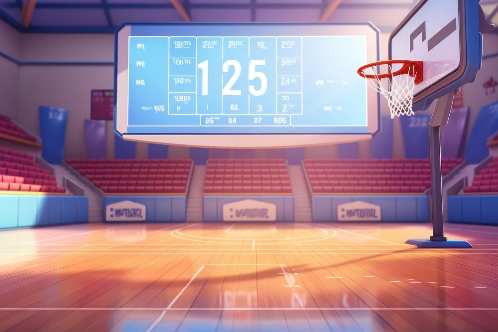 Basketball scoreboard sports competition. AI generated Image by rawpixel.