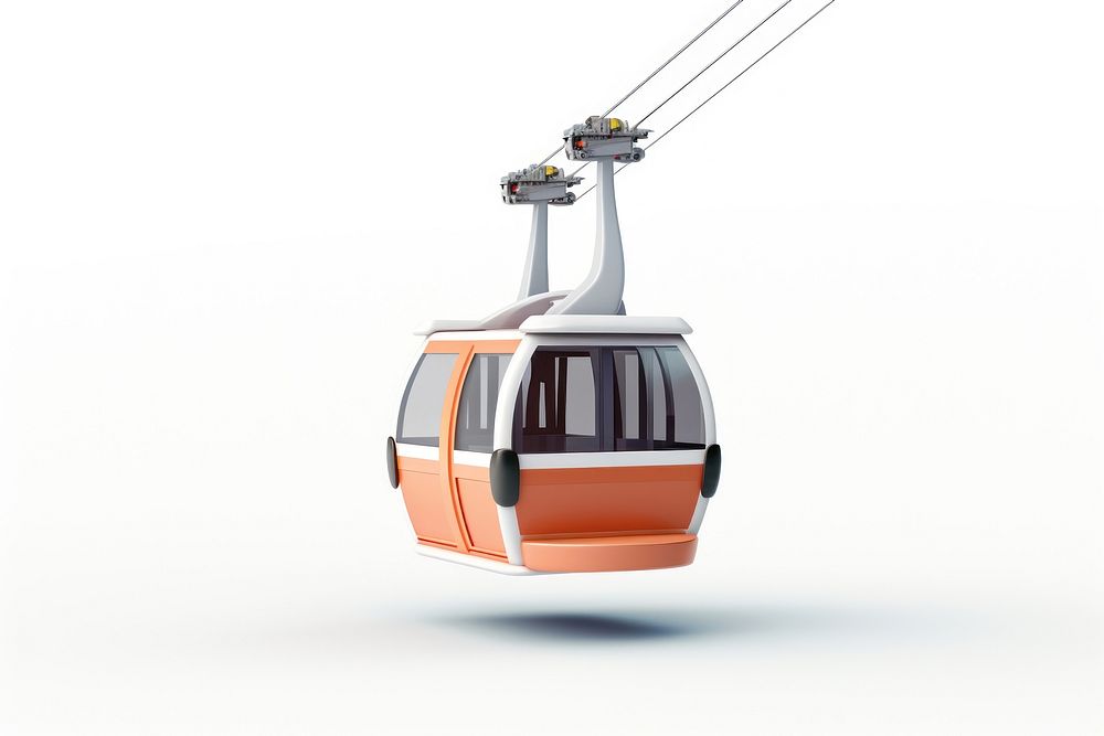 Vehicle cable white background transportation. AI generated Image by rawpixel.