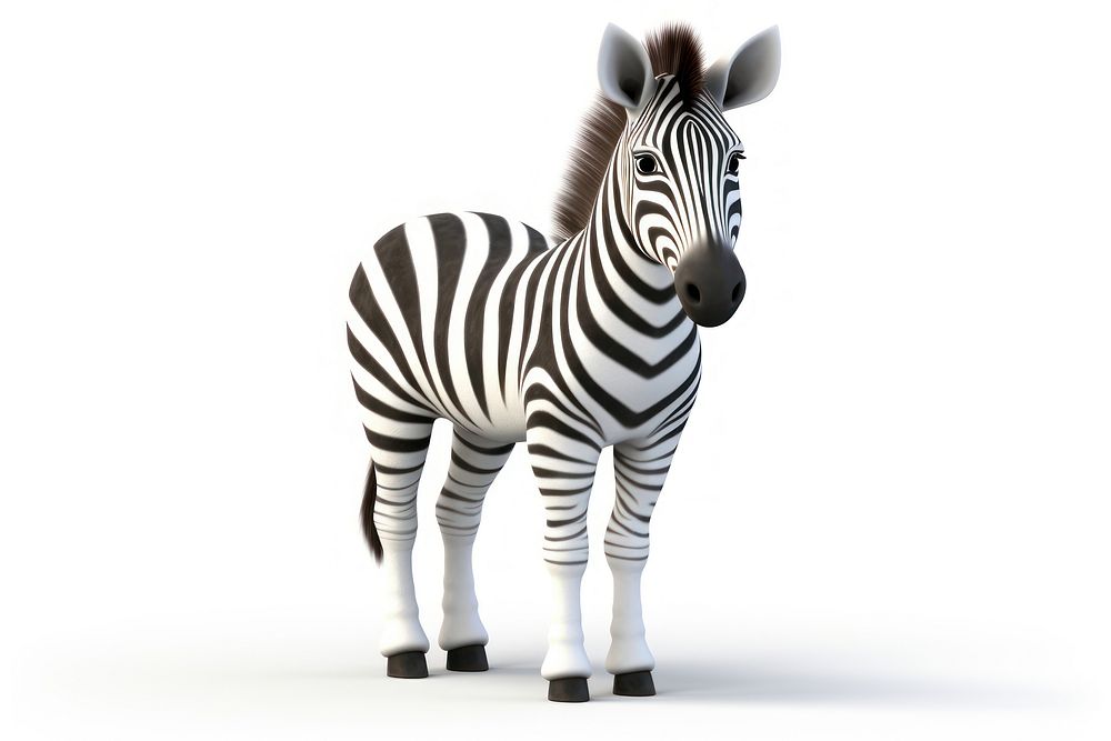 Zebra wildlife cartoon animal. 