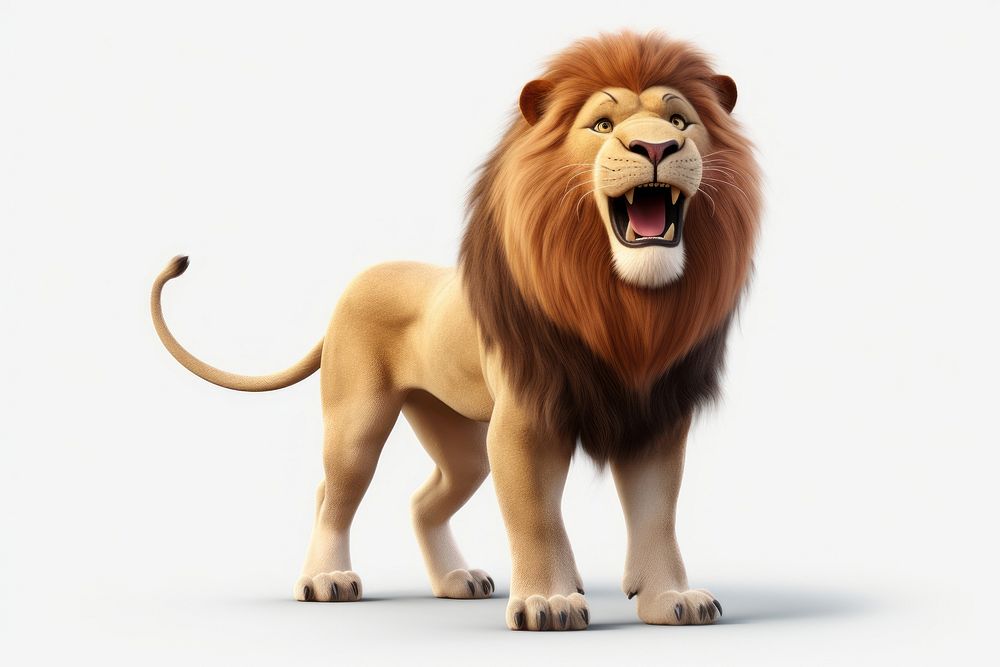 Cartoon mammal animal lion. AI | Premium Photo Illustration - rawpixel