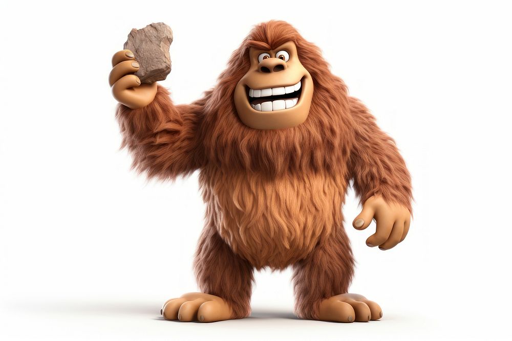 Bigfoot orangutan cartoon mammal. AI generated Image by rawpixel.