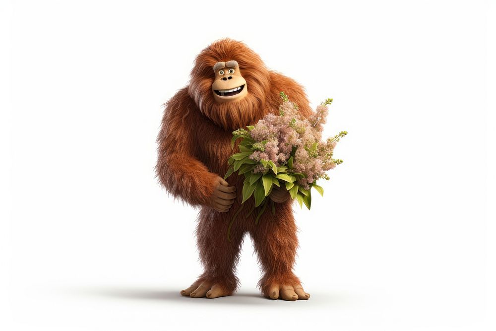 Bigfoot orangutan cartoon mammal. AI generated Image by rawpixel.