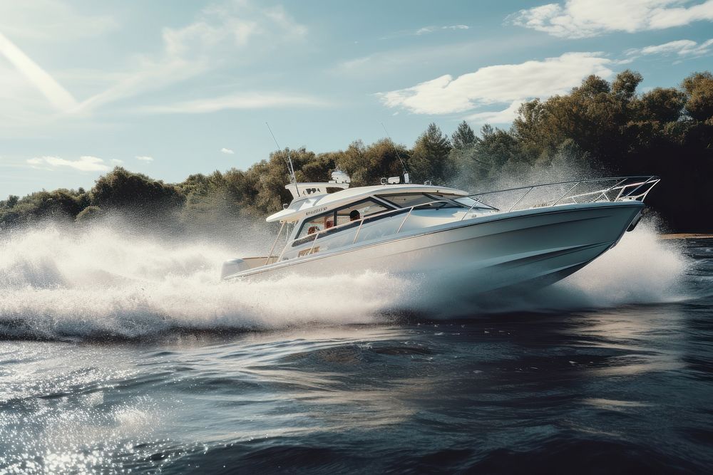 Boat vehicle boating yacht. AI generated Image by rawpixel.