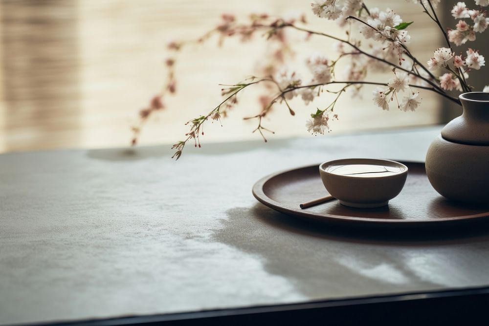 Furniture saucer coffee flower. AI generated Image by rawpixel.