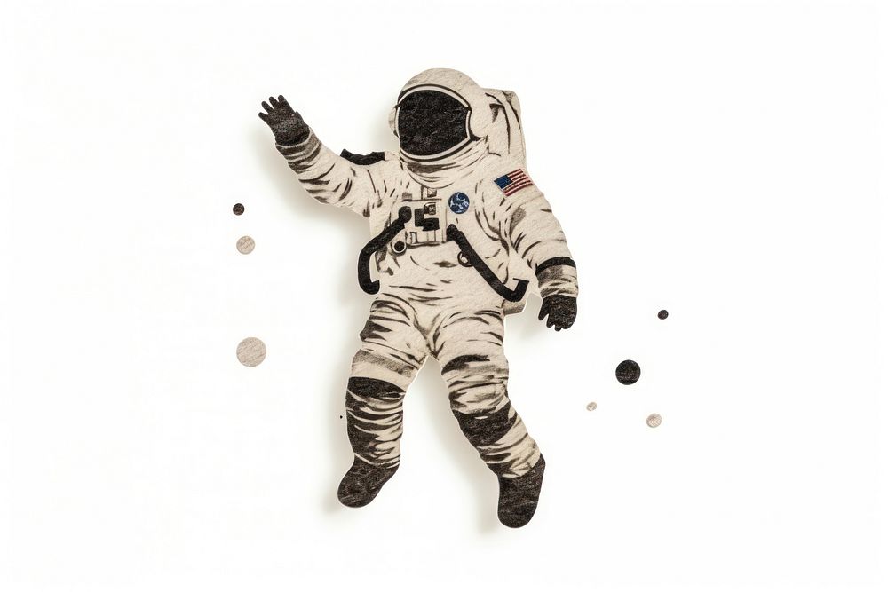 Astronaut space white background astronomy. AI generated Image by rawpixel.