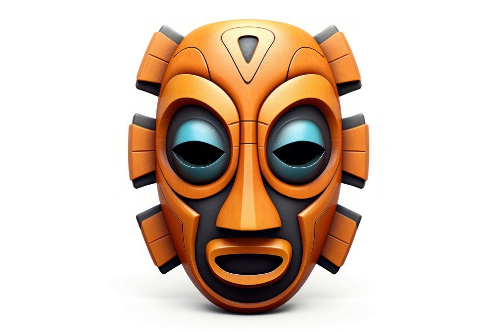Mask cartoon white background representation. AI generated Image by rawpixel.