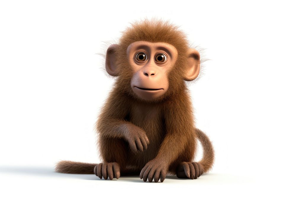 Wildlife monkey mammal animal. AI generated Image by rawpixel.
