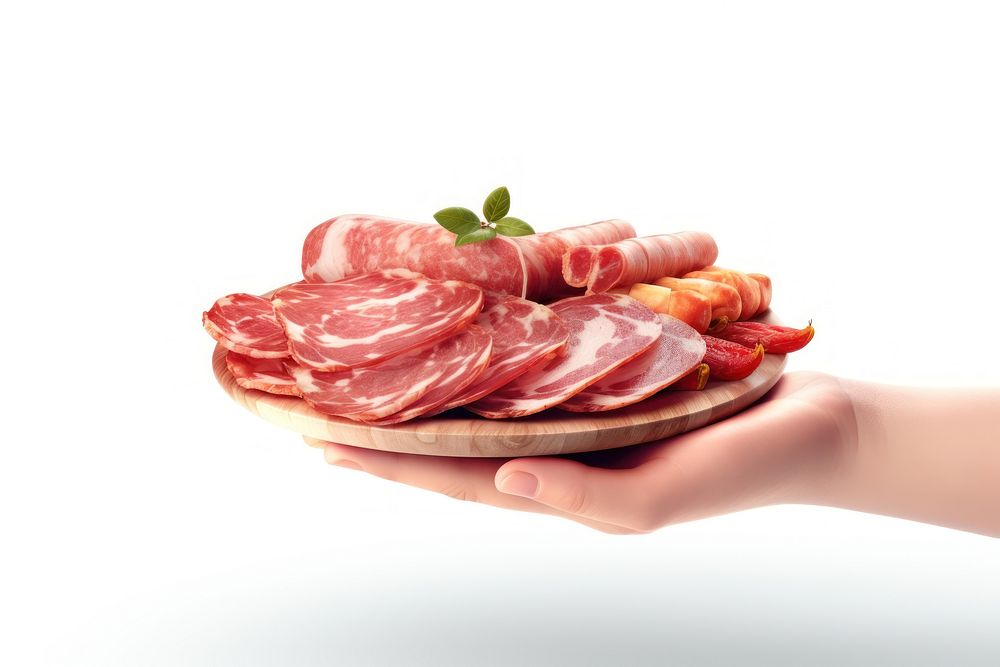 Cute 3D render meat prosciutto sausage. AI generated Image by rawpixel.