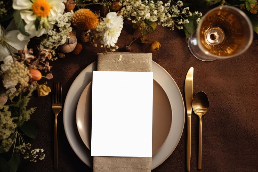 Table wedding dinner flower. AI generated Image by rawpixel.