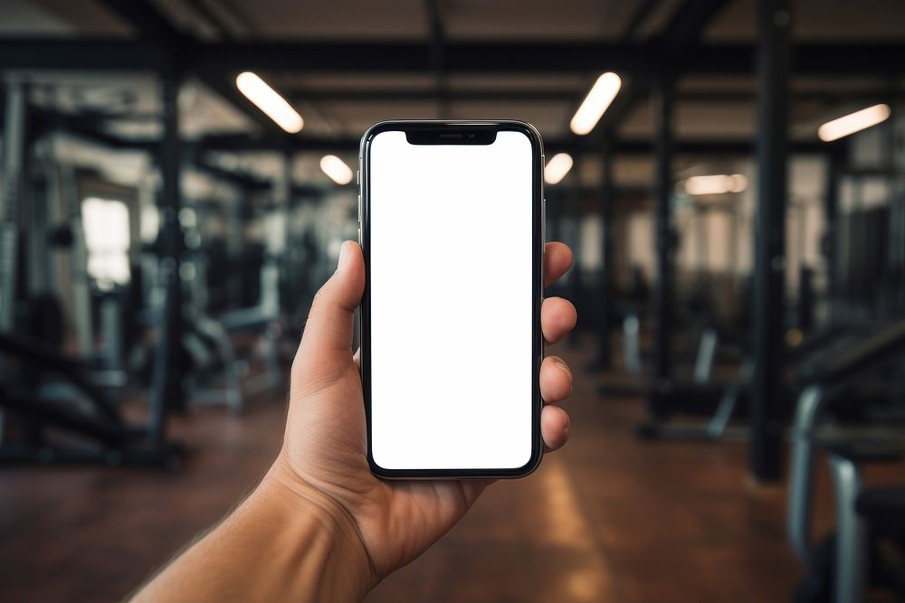 Screen phone hand gym. AI generated Image by rawpixel.