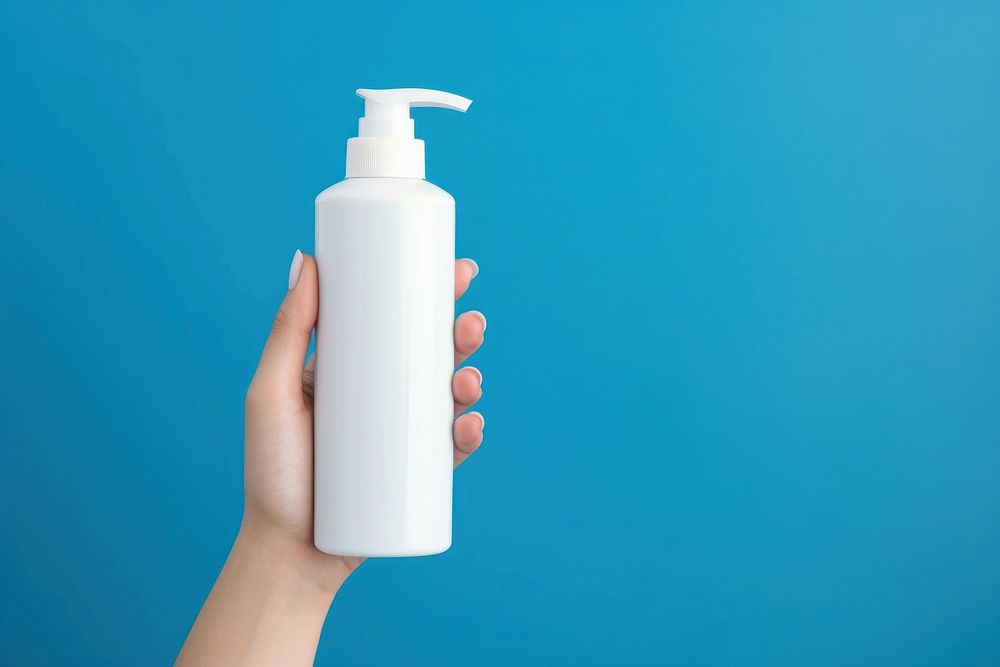 Bottle cosmetics holding lotion. AI generated Image by rawpixel.