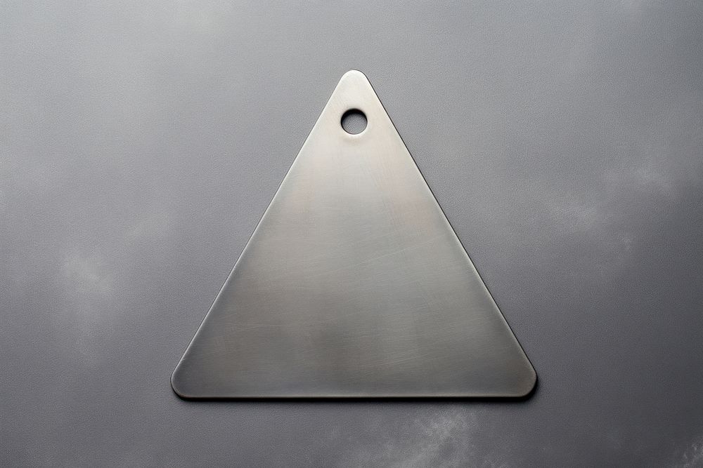 Triangle gray silver shape. AI generated Image by rawpixel.