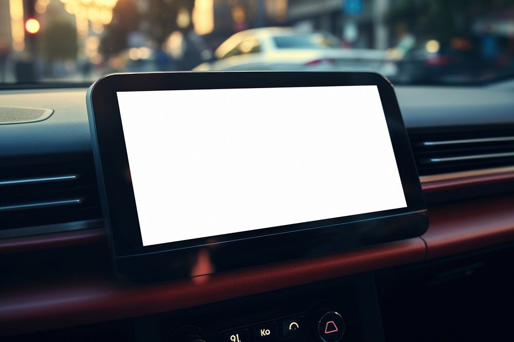 Car electronics vehicle screen. AI generated Image by rawpixel.