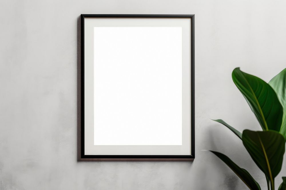 Nature plant frame black. AI generated Image by rawpixel.
