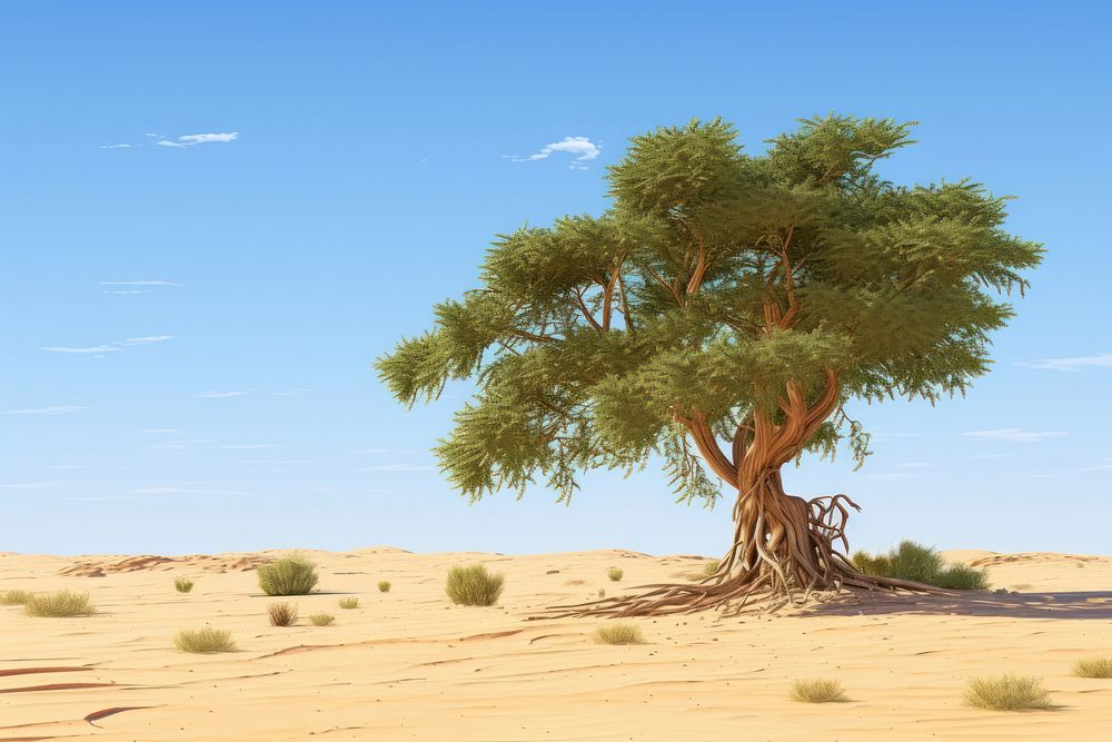 Plant tree outdoors desert. AI generated Image by rawpixel.