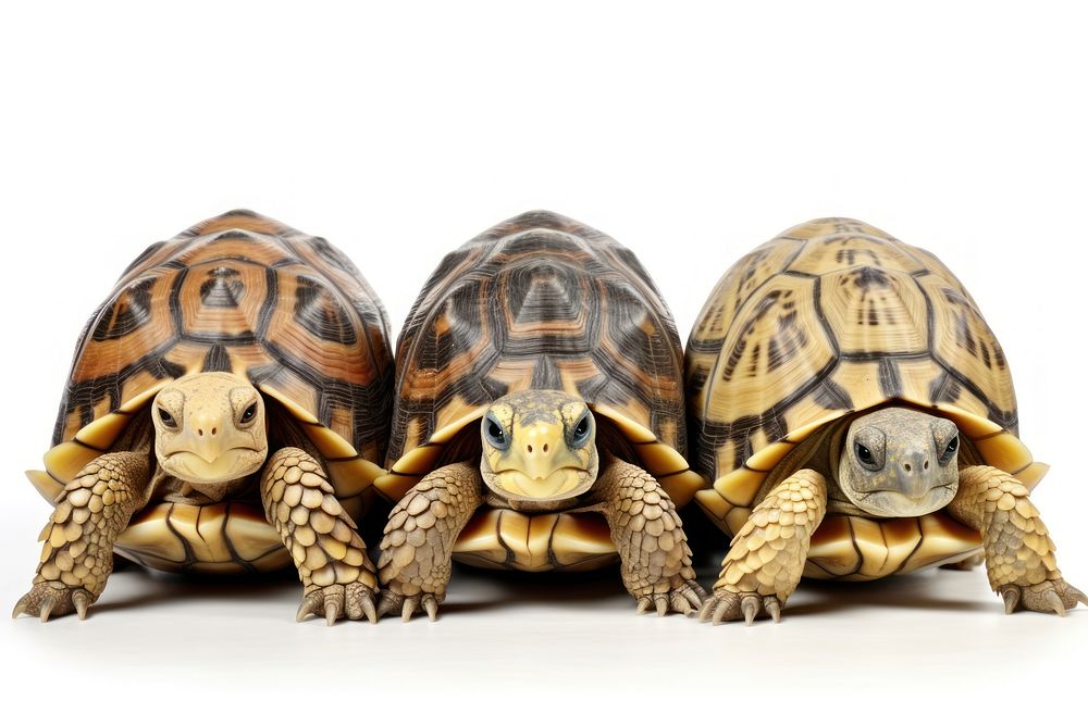 Tortoise reptile animal white background. AI generated Image by rawpixel.