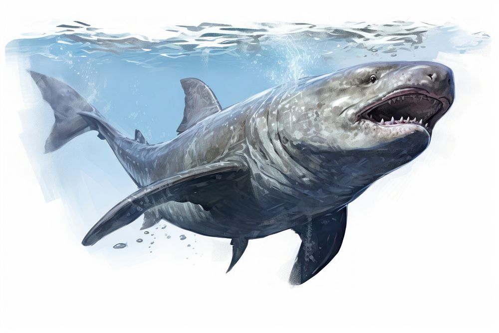 Shark swimming animal fish. AI generated Image by rawpixel.