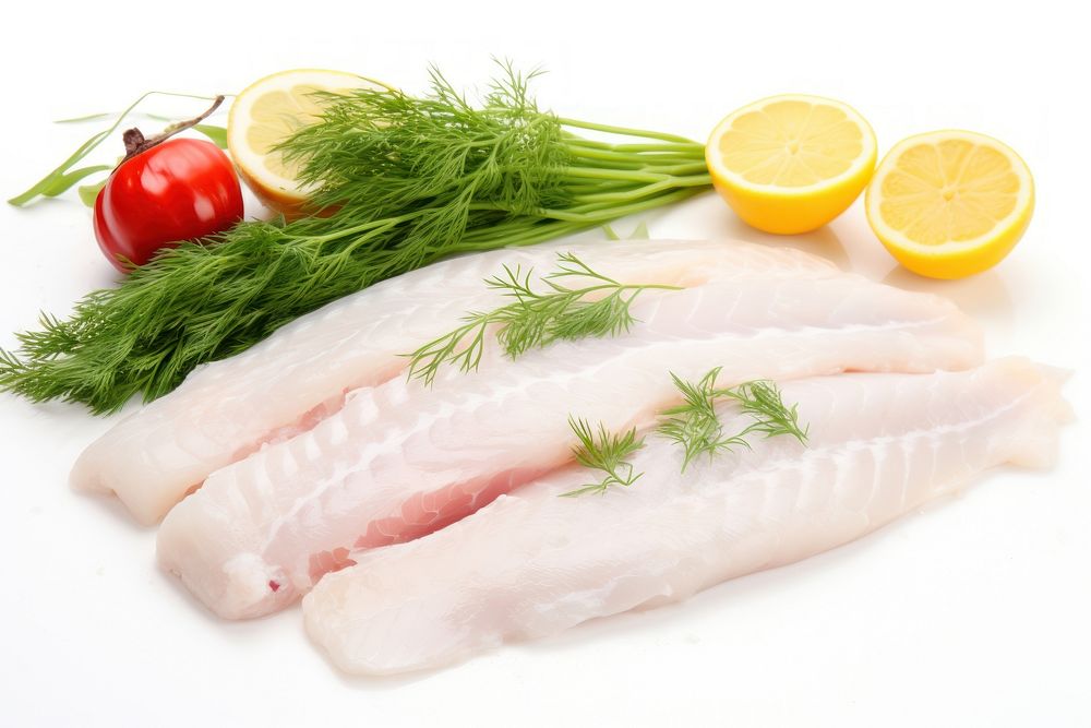 Raw cod fillets seafood lemon fish. AI generated Image by rawpixel.