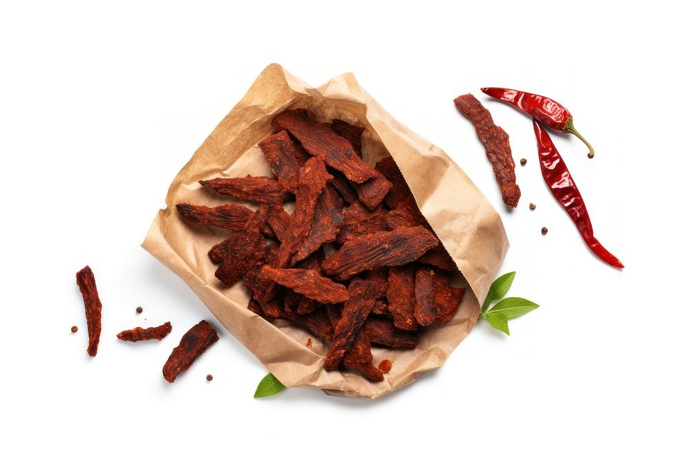 Herbs meat food white background. AI generated Image by rawpixel.