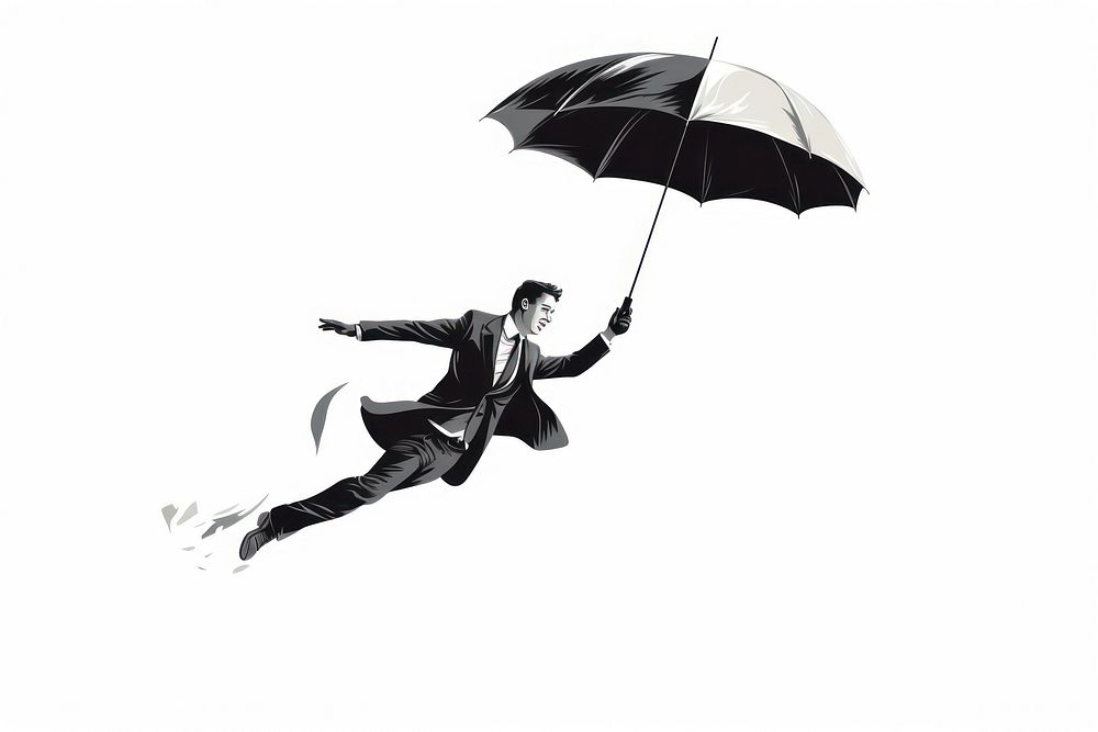 Umbrella person adult man. AI generated Image by rawpixel.