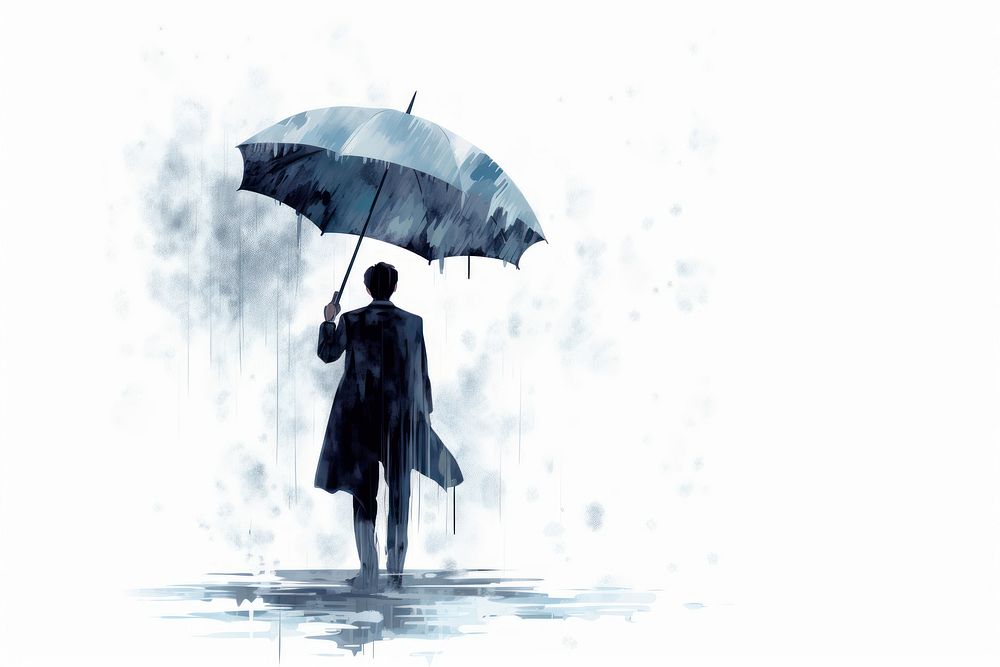 Umbrella adult coat rain. AI generated Image by rawpixel.