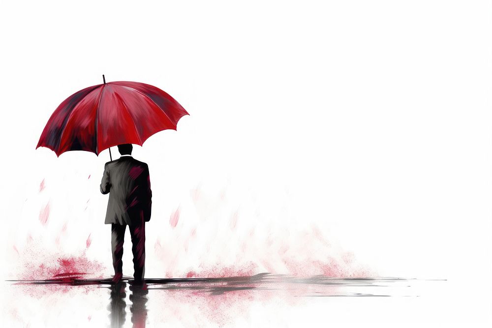 Umbrella adult rain man. AI generated Image by rawpixel.