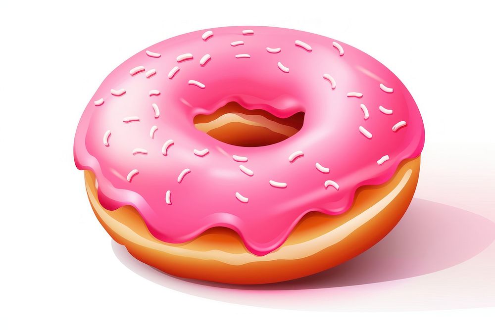 Dessert donut food white background. AI generated Image by rawpixel.