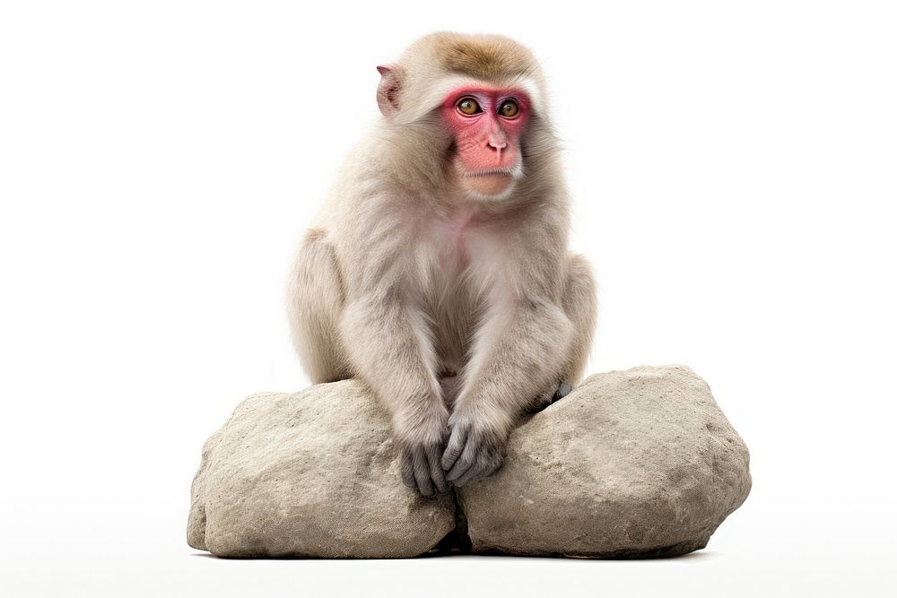 Wildlife sitting animal monkey. AI generated Image by rawpixel.