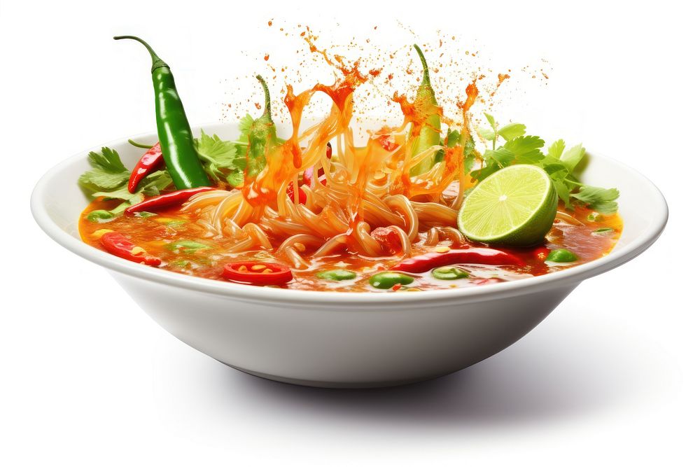 Bowl noodle spice food. AI generated Image by rawpixel.