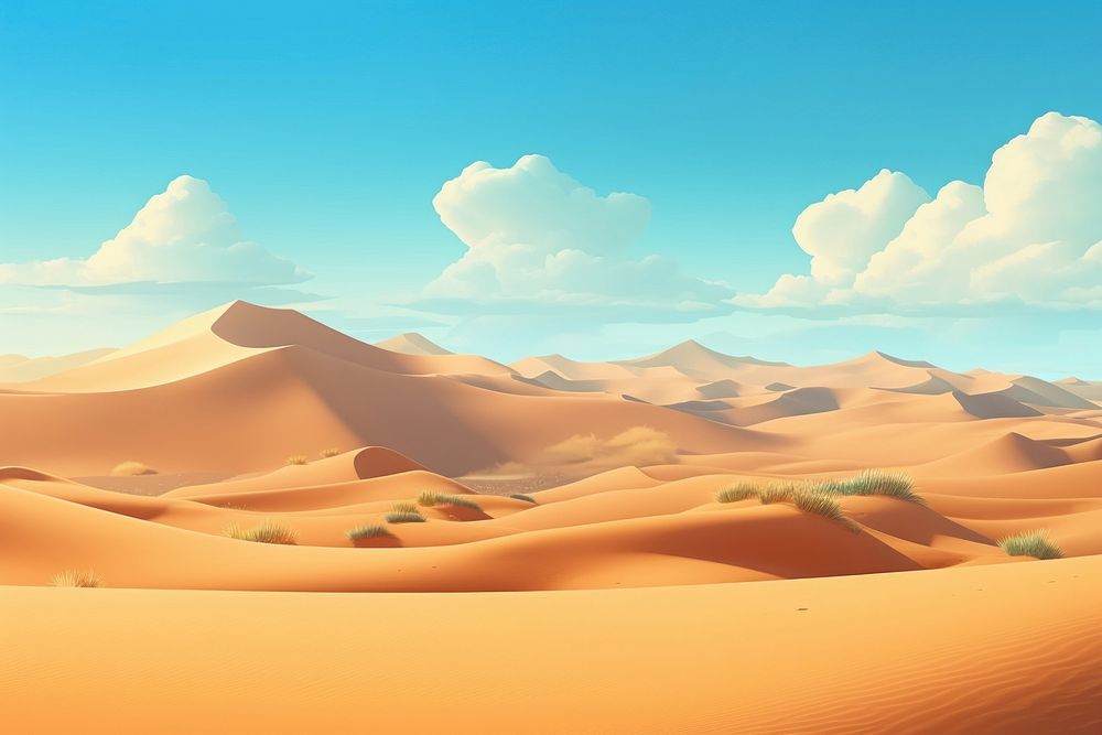 Landscape desert sky backgrounds. AI generated Image by rawpixel.
