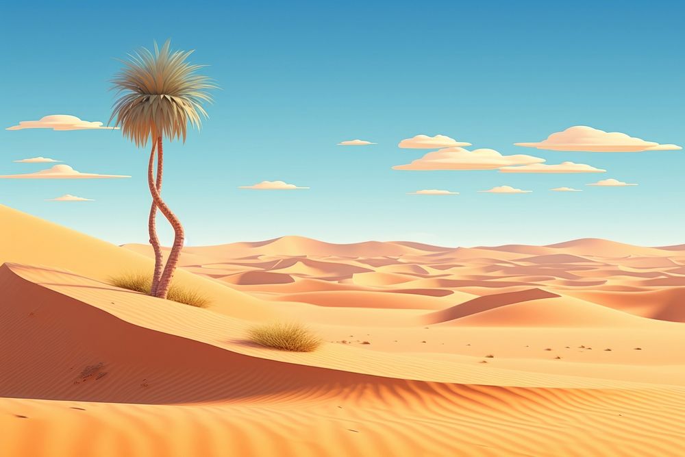 Landscape desert sky outdoors. AI generated Image by rawpixel.
