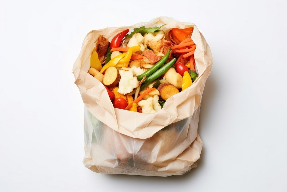 Sorted kitchen waste food bag container. AI generated Image by rawpixel.