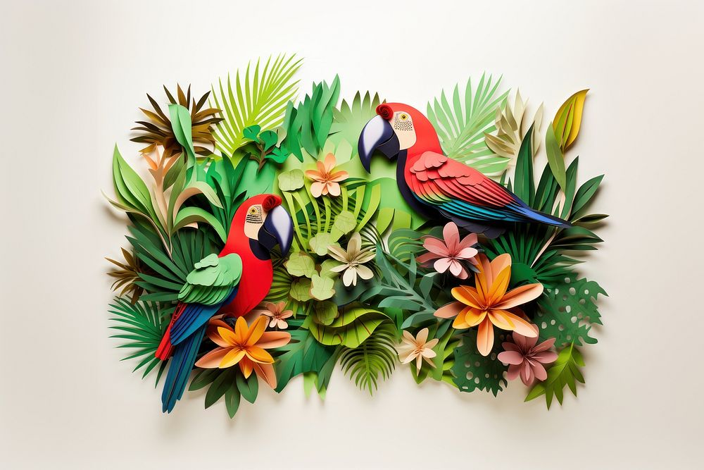 Art pattern animal parrot. AI generated Image by rawpixel.