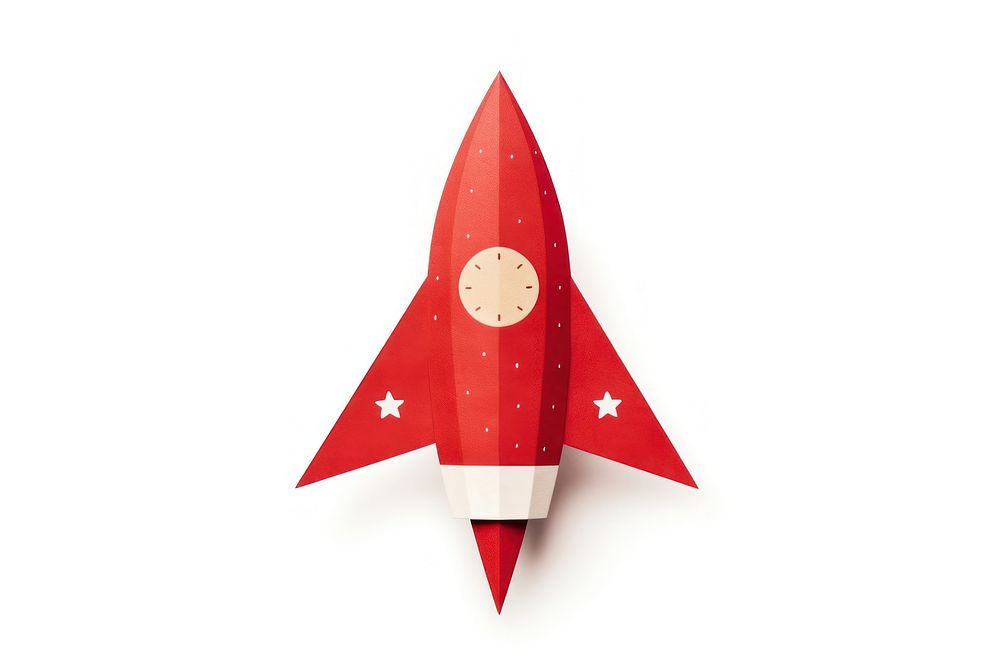 Rocket paper white background aircraft. AI generated Image by rawpixel.