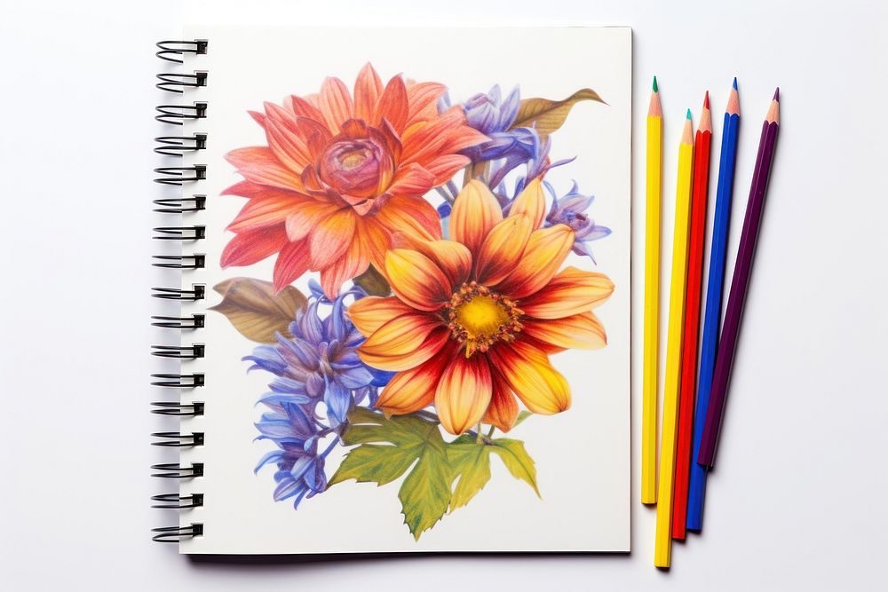 Pencil flower drawing plant. AI generated Image by rawpixel.