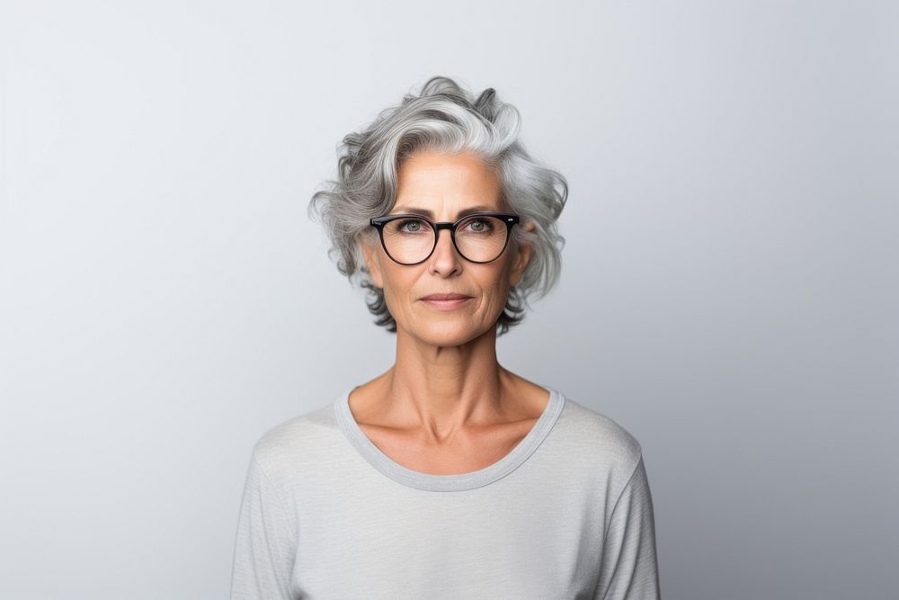 Adult portrait glasses female. 