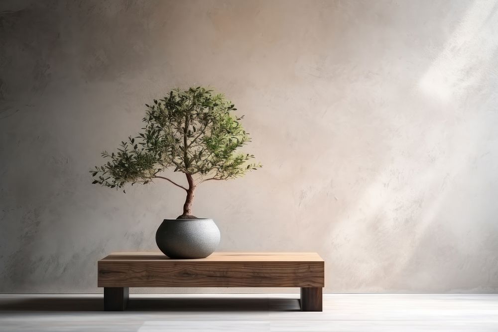 Bonsai tree furniture plant. 