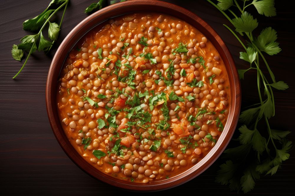 Vegetable food bean soup. AI generated Image by rawpixel.