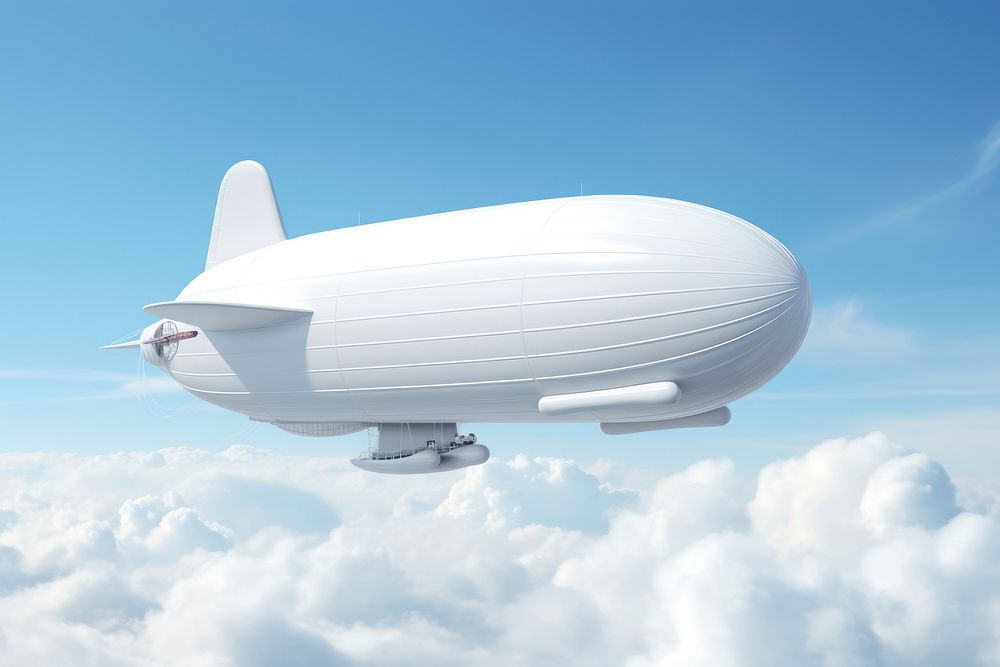 Aircraft airplane airship vehicle. AI generated Image by rawpixel.