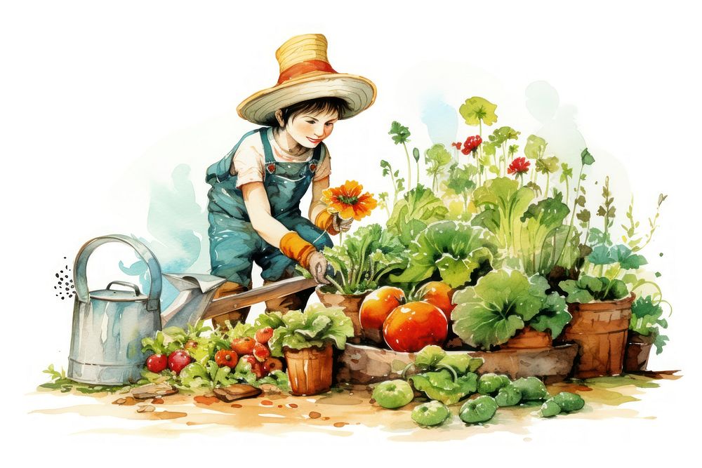 Gardening outdoors harvest plant. AI generated Image by rawpixel.