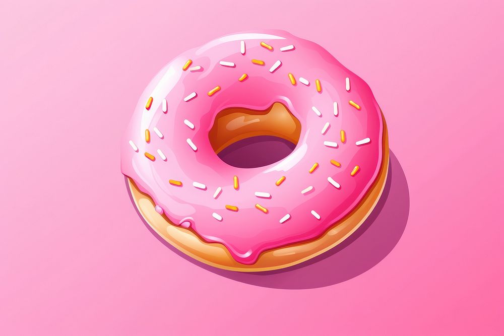 Donut dessert icing food. AI generated Image by rawpixel.