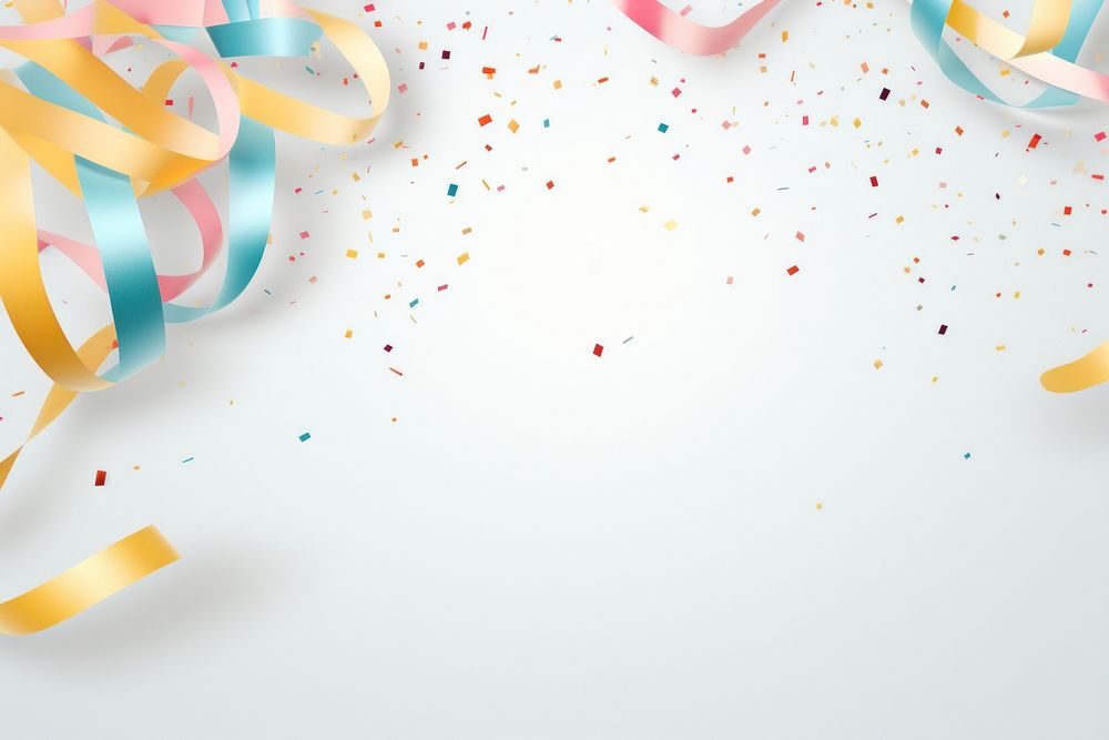 Confetti ribbon celebration anniversary. AI generated Image by rawpixel.