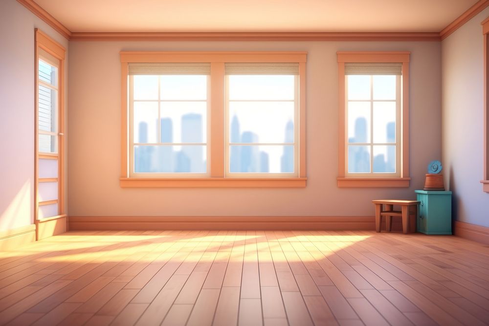 Furniture flooring hardwood window. AI generated Image by rawpixel.