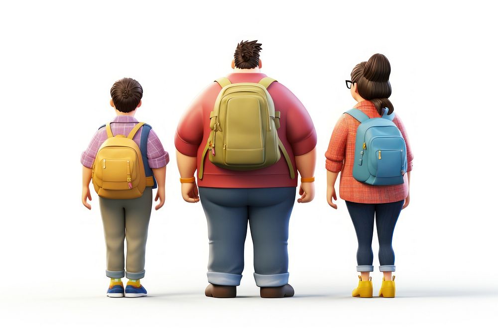 Backpack walking family adult. AI generated Image by rawpixel.