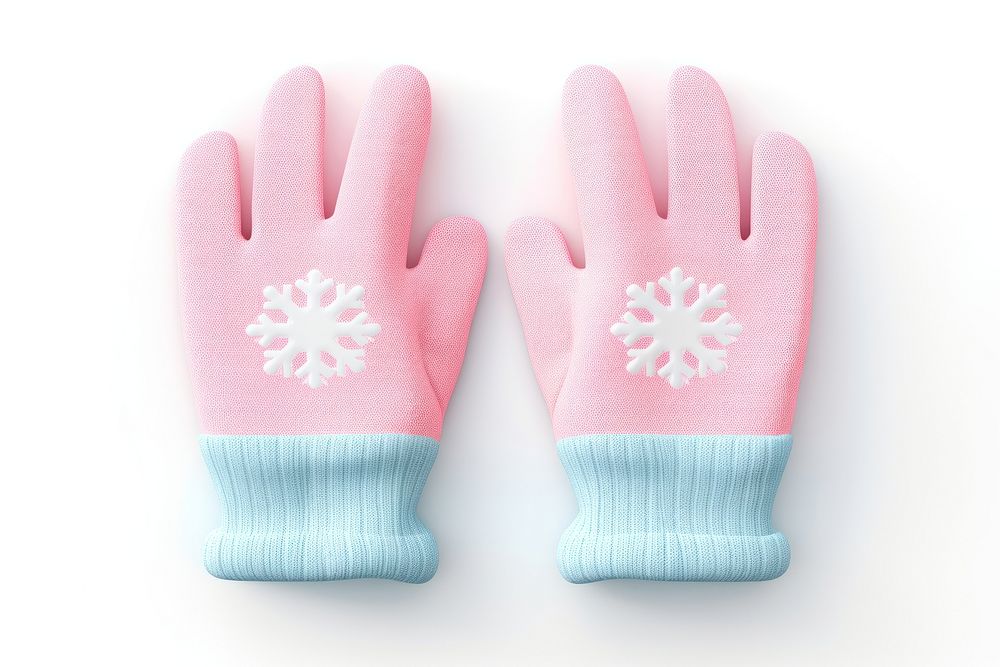 Glove white background snowflake clothing. AI generated Image by rawpixel.