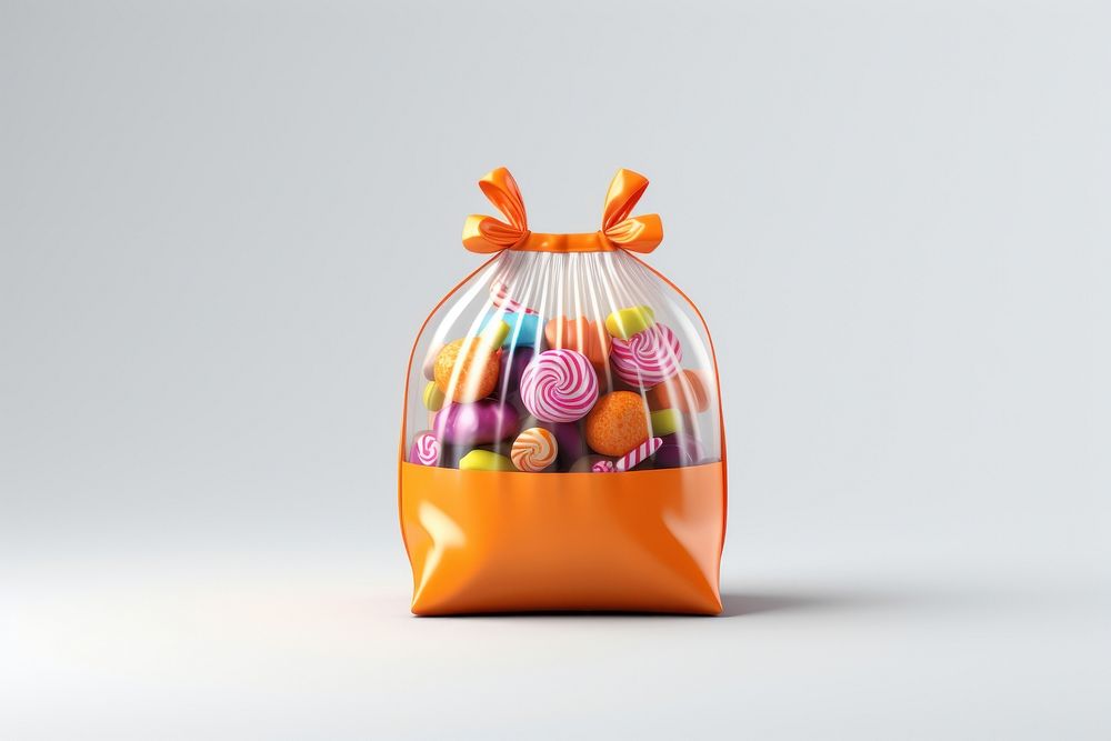Candy food bag white background. AI generated Image by rawpixel.